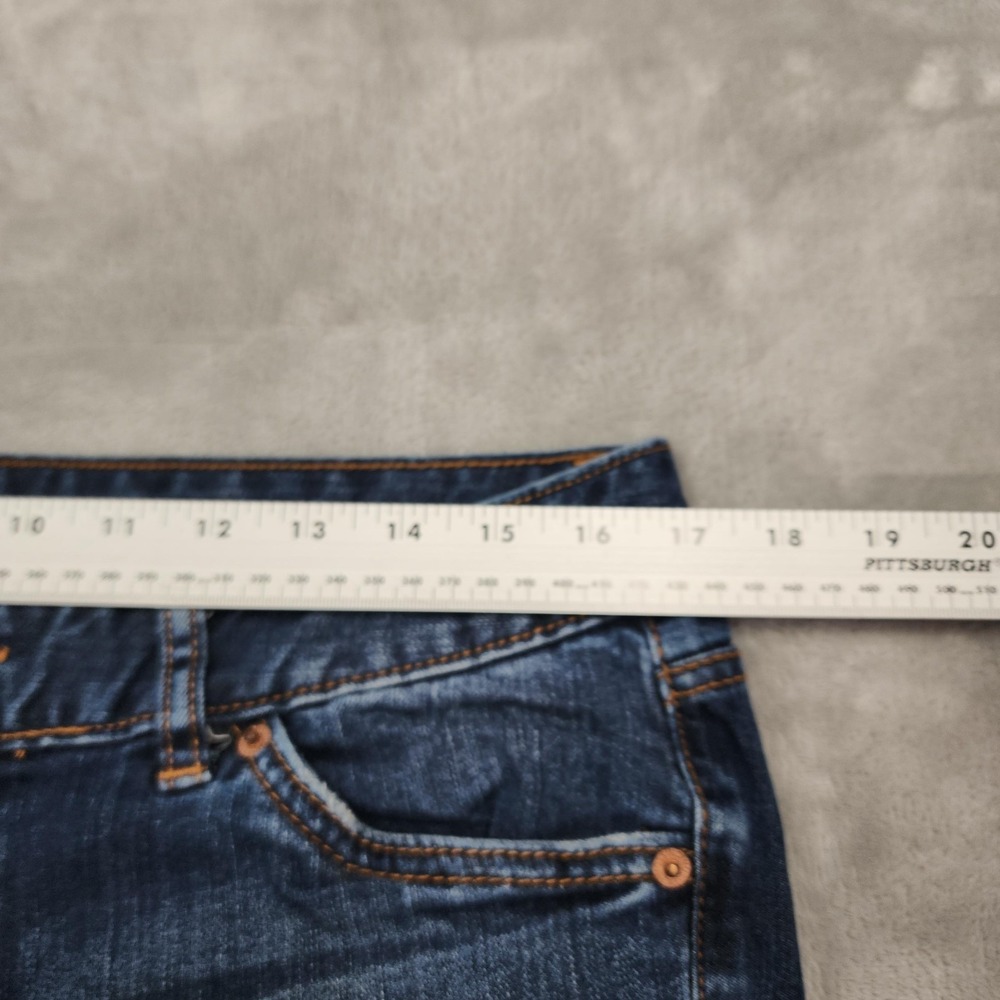 Mossimo Jeans Womens 10 Blue Mid‎ Rise Skinny Tapered Leg FIT 3 Stretch Denim - Picture 6 of 10